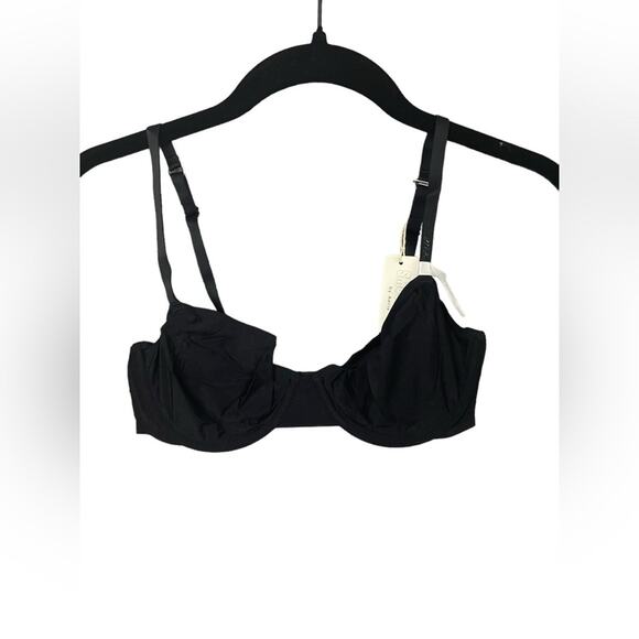 Aerie SMOOTHEZ Mesh Unlined Bra in True Black 34C NWT - Picture 3 of 9